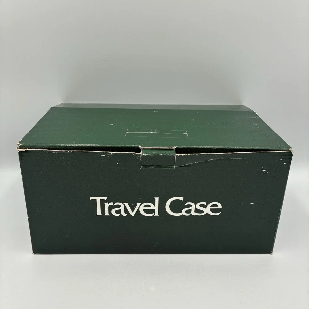 Vintage International Silver Company Travel Jewelry Box Green Color